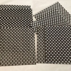 Chilewich coasters includes 8, pre-owned. Grey tones.